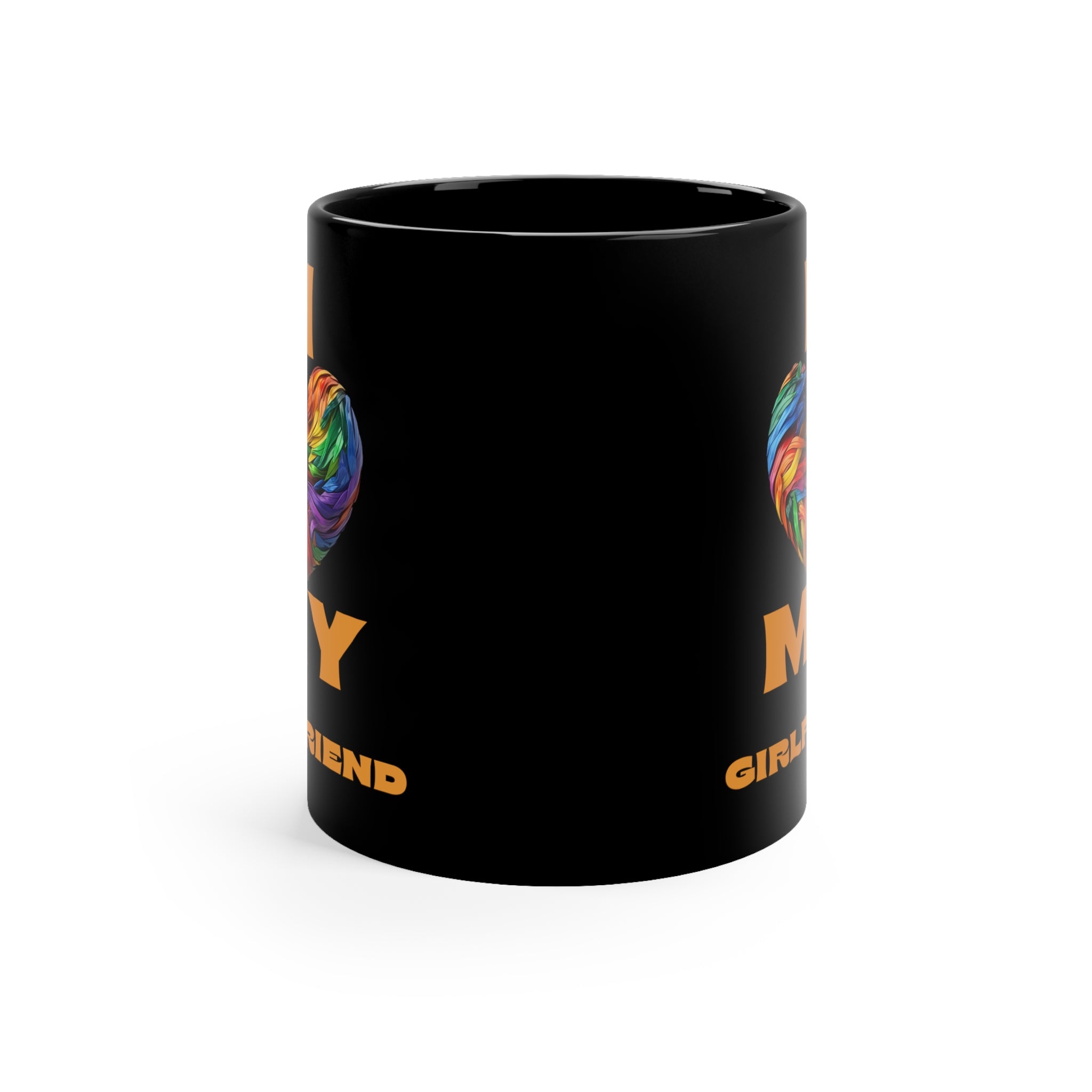 Heart - text coffee mug - alternate view