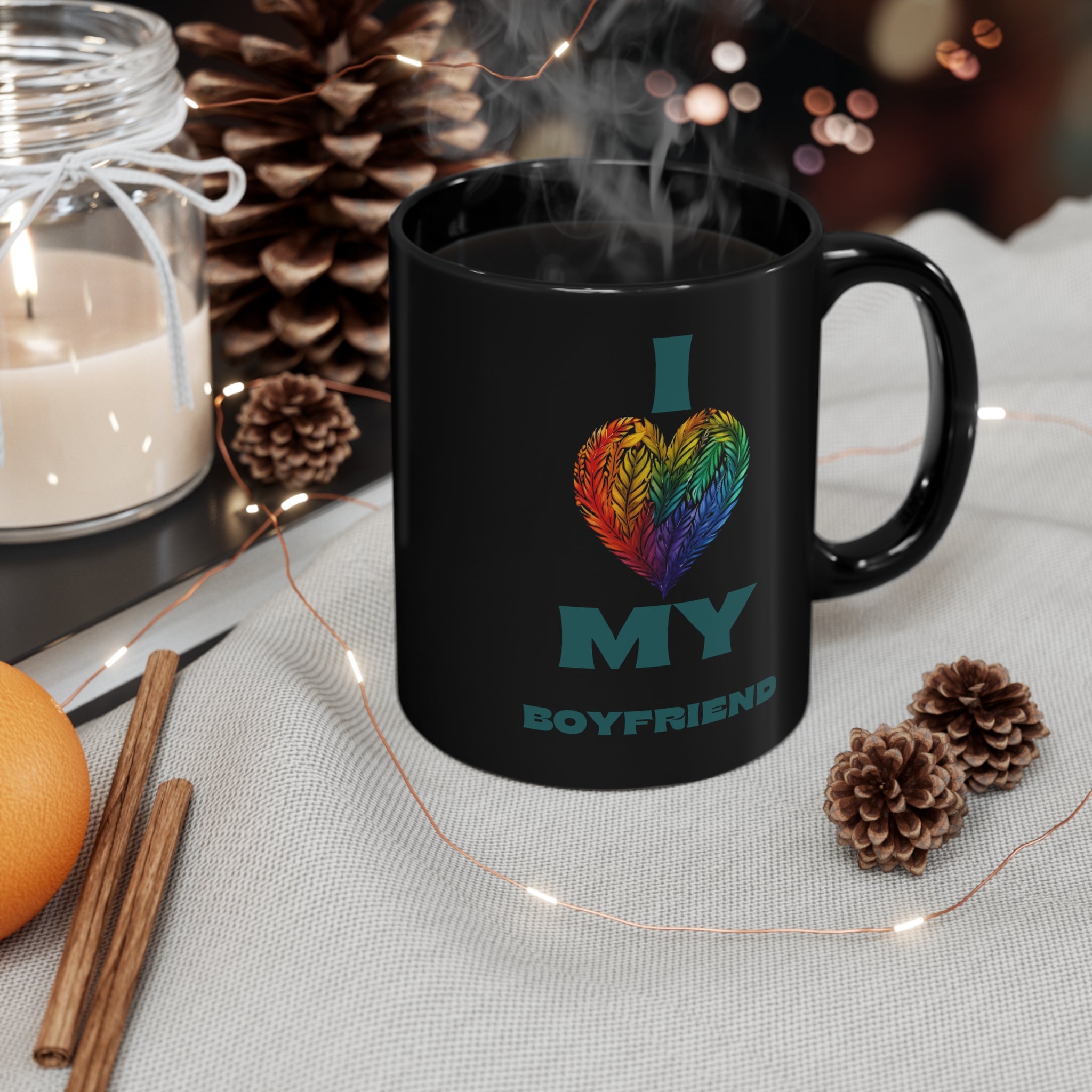 Heart and Text Drinking Mug - alternate view