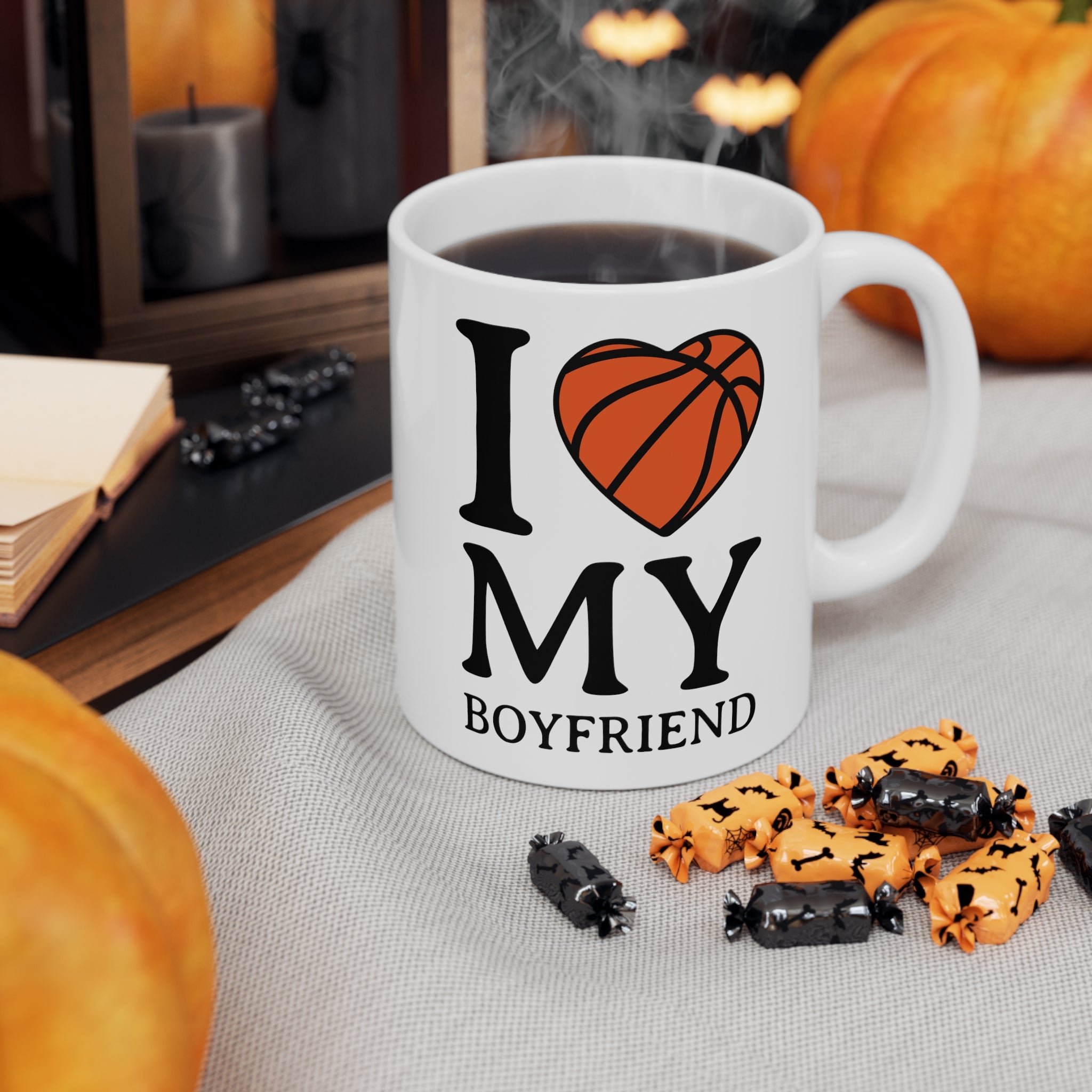 Basketball Heart Drinking Mug - alternate view