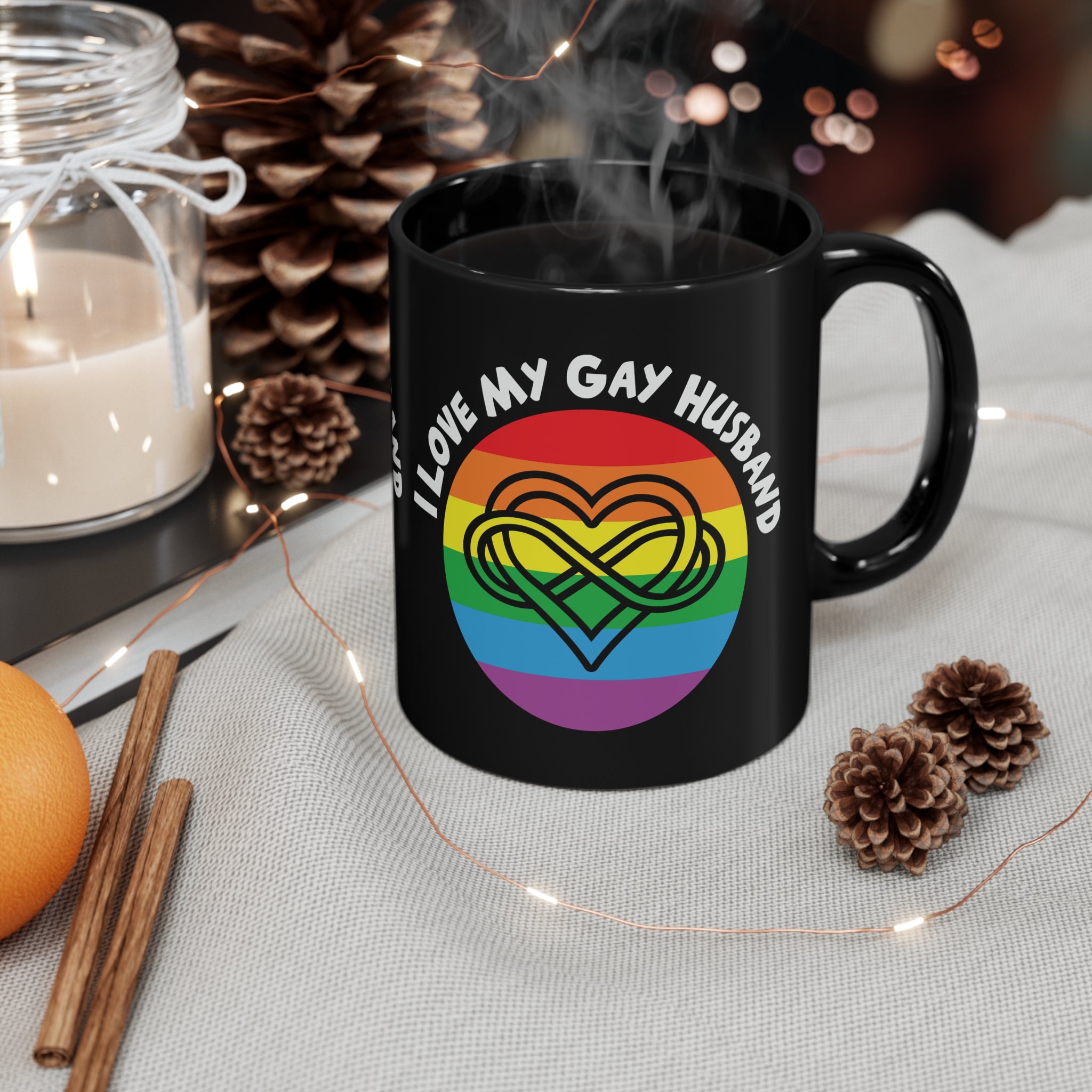 Pride-themed coffee/tea mug - alternate view