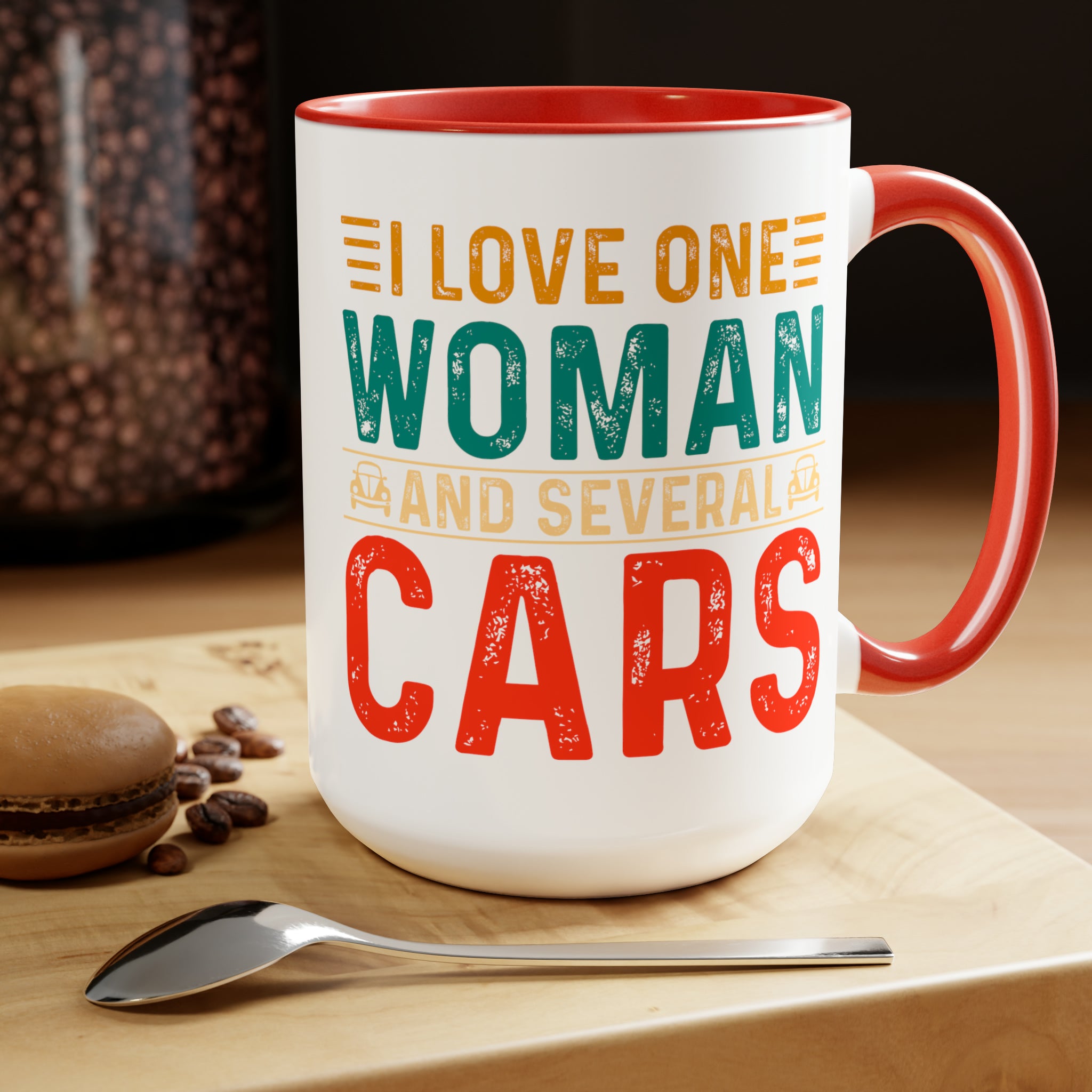 Retro text graphic mug - alternate view