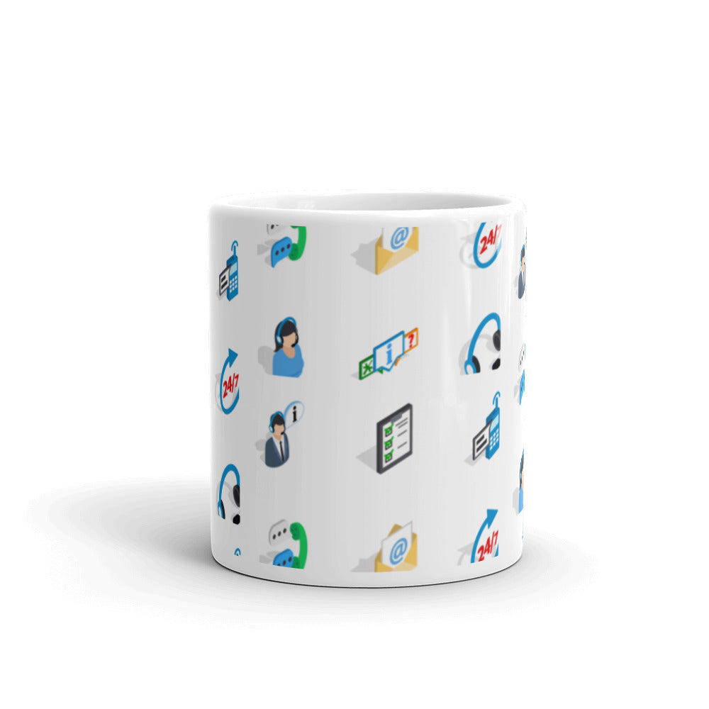 Customer service icon mug - alternate view