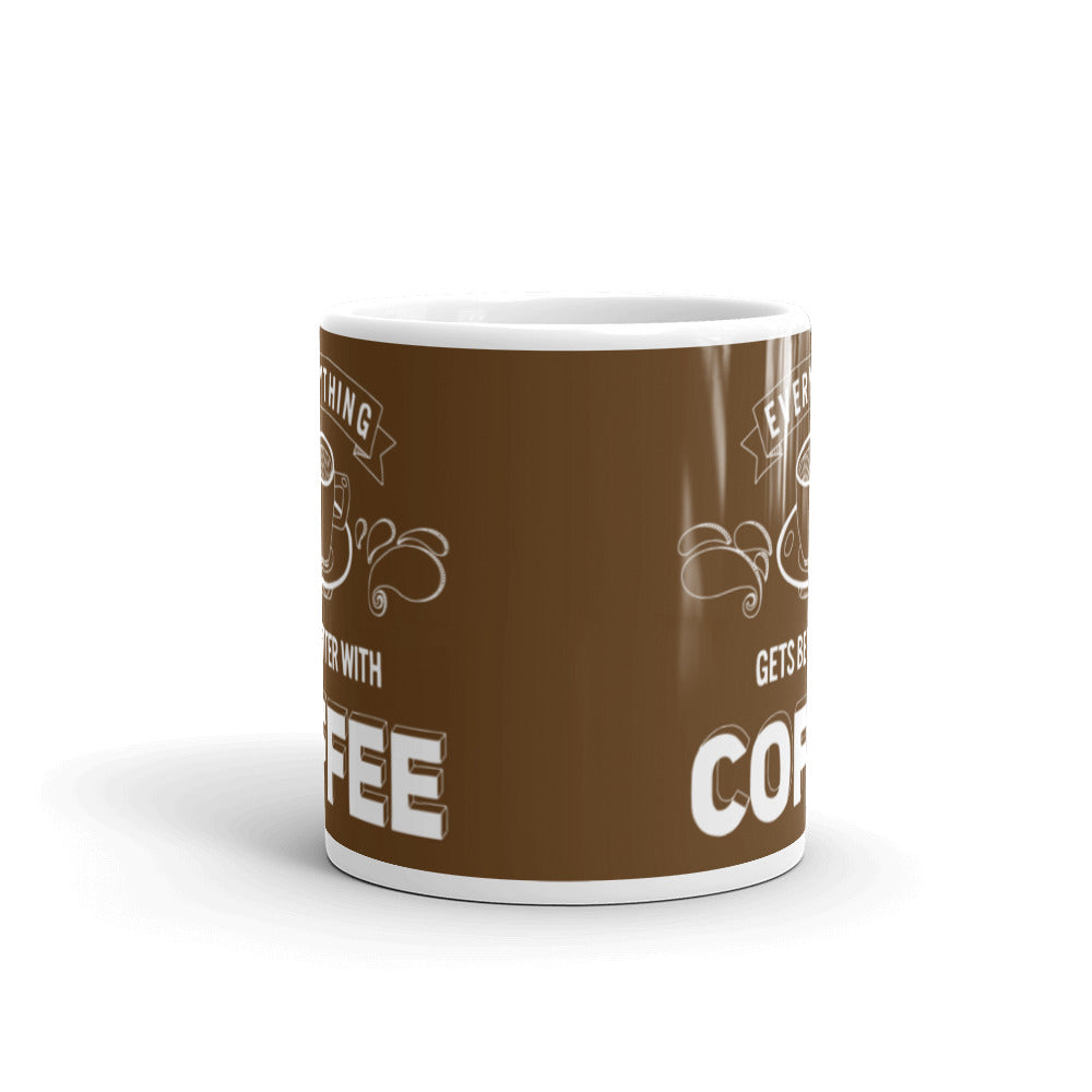 Coffee-themed printed mug - alternate view