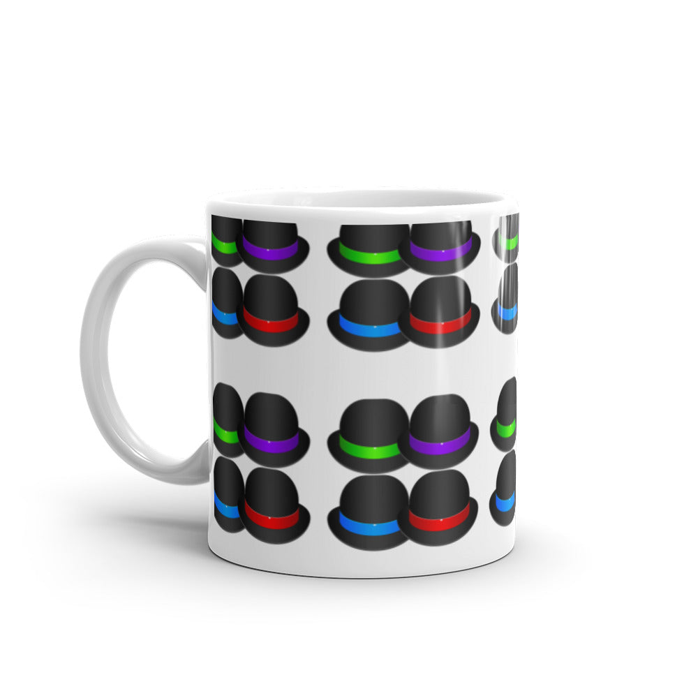 Bowler hat patterned mug - alternate view