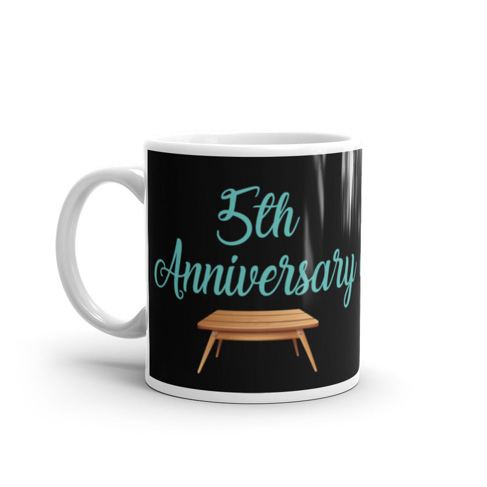 Anniversary bench printed mug - alternate view