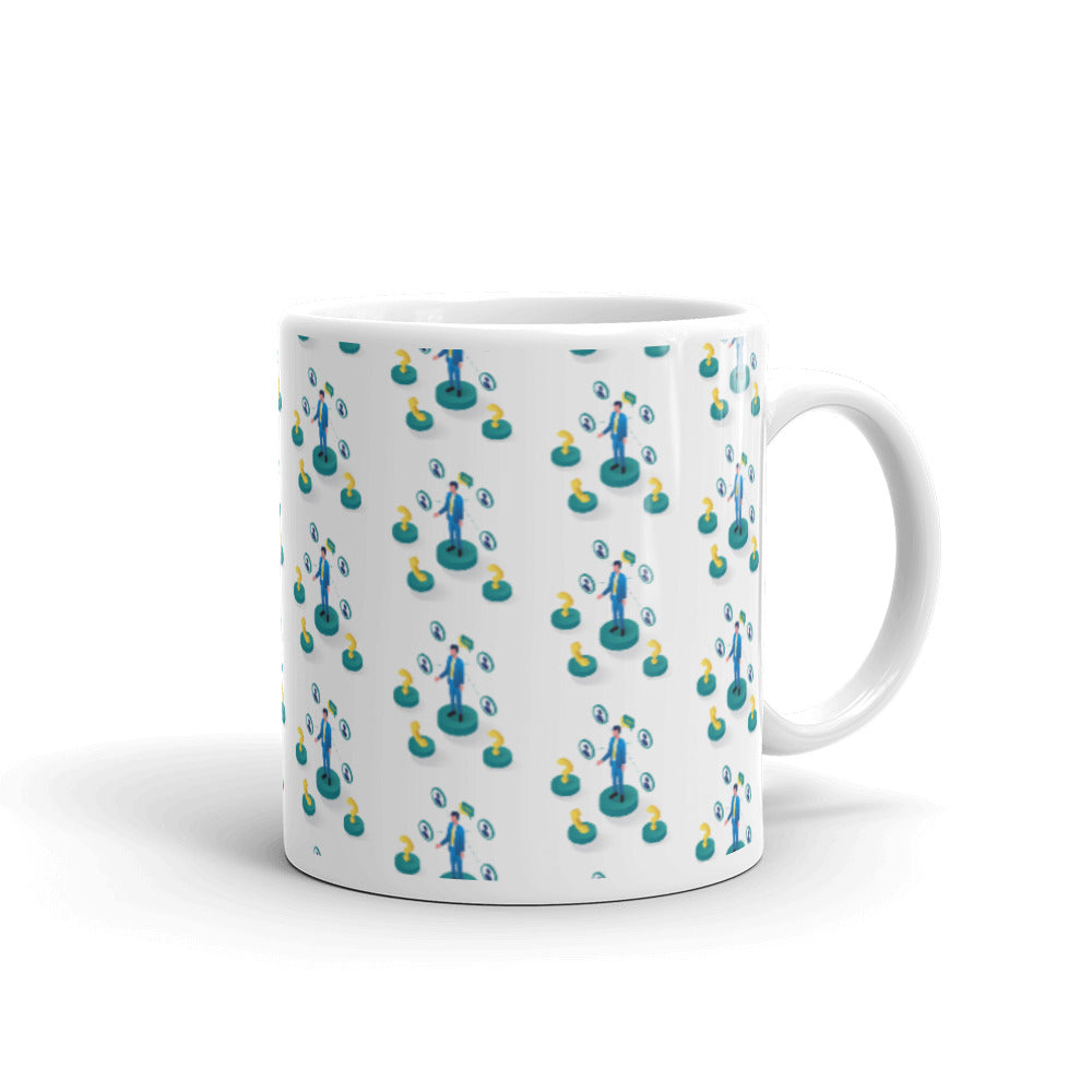 Isometric pattern beverage mug - alternate view