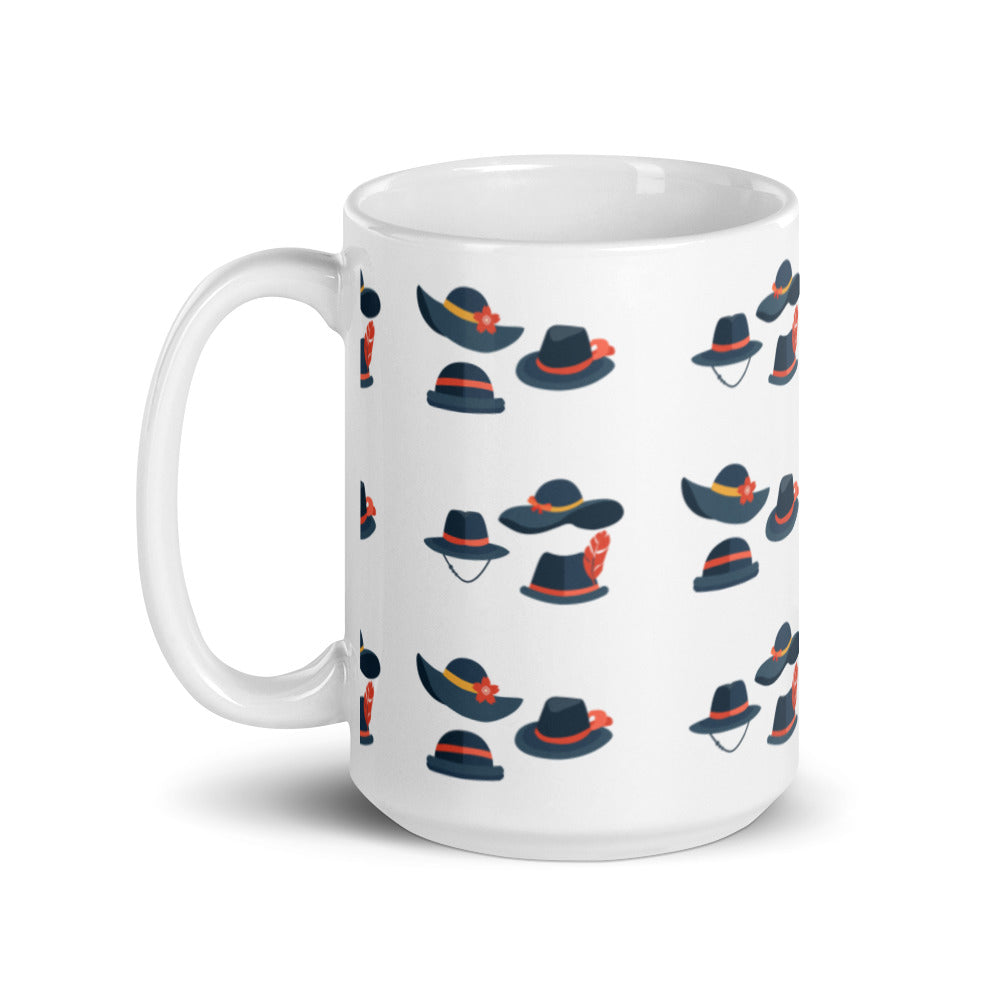 Hat-patterned mug - alternate view