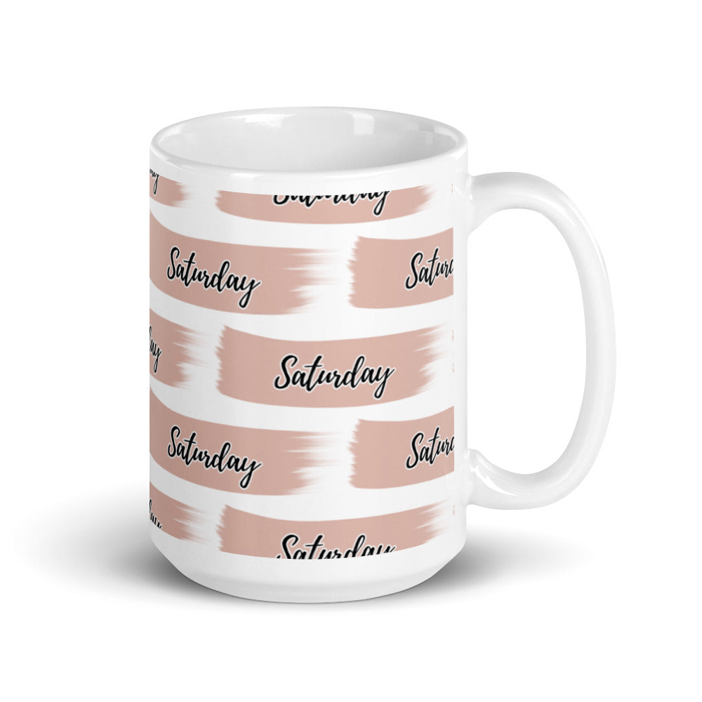 Saturday brushstroke mug - alternate view